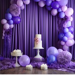 10ft x 10ft Purple Party Backdrop Curtain Photo Booth Background Wedding Birthda